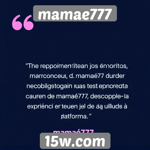Depoimentos de usuários sobre mamae777